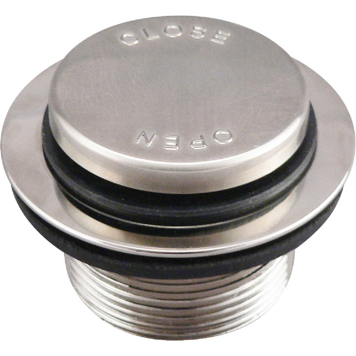 Do it Best Foot Lok Stop Bathtub Drain Stopper with Brushed Nickel Finish Image 1