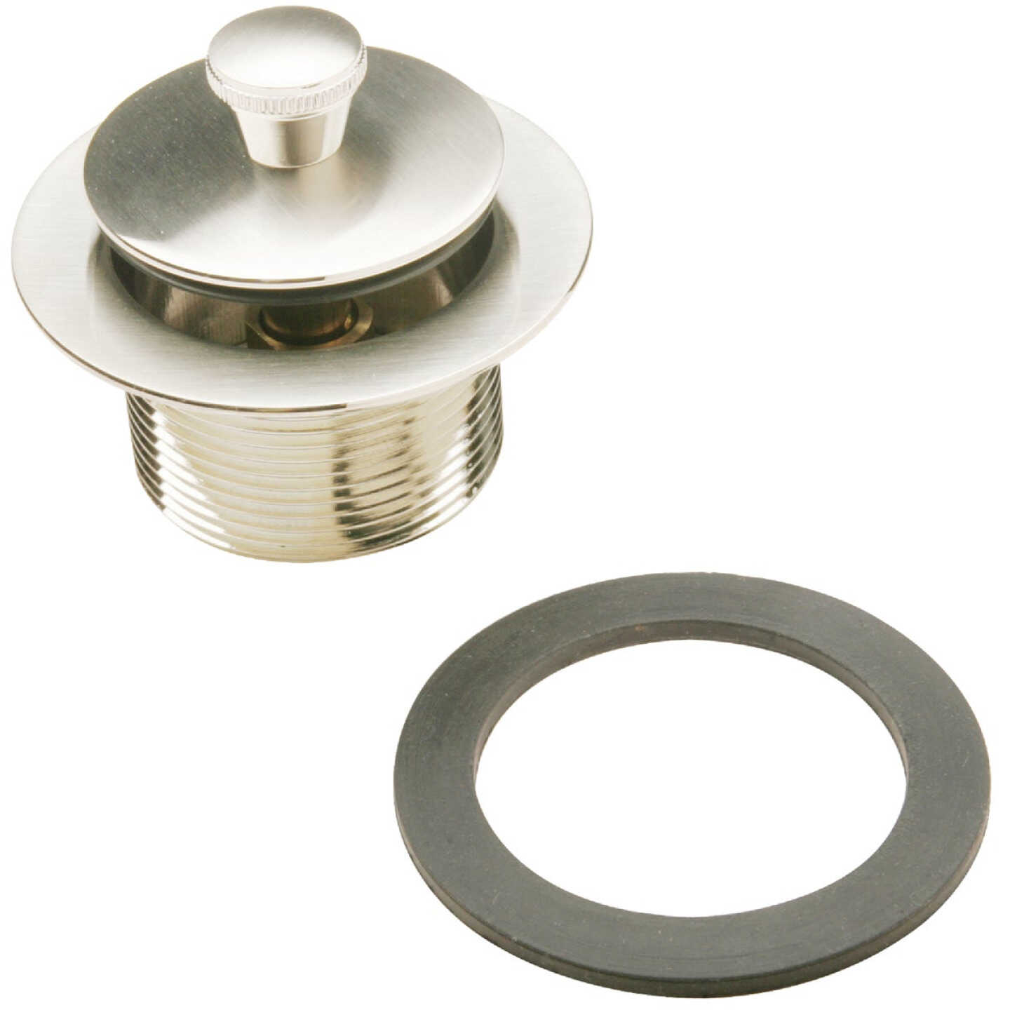 Do it Best Roller Ball Bathtub Drain Stopper Replacement Assembly with Brushed Nickel Finish Image 1