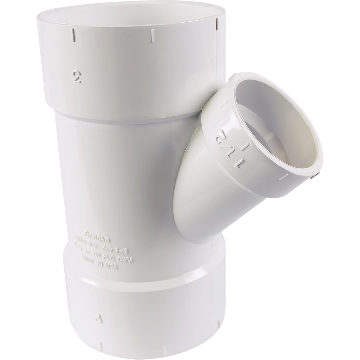 Charlotte Pipe 3 In. x 1-1/2 In. Schedule 30 DWV Reducing PVC Wye