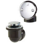 Do it Best 40 ABS Polished Chrome Foot Lock Stop Bathtub Drain Stopper, Half Kit Image 1