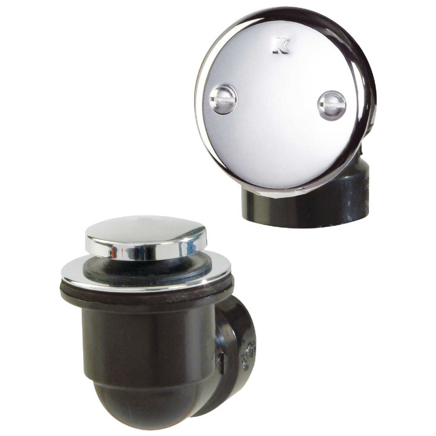 Do it Best 40 ABS Polished Chrome Foot Lock Stop Bathtub Drain Stopper, Half Kit Image 1