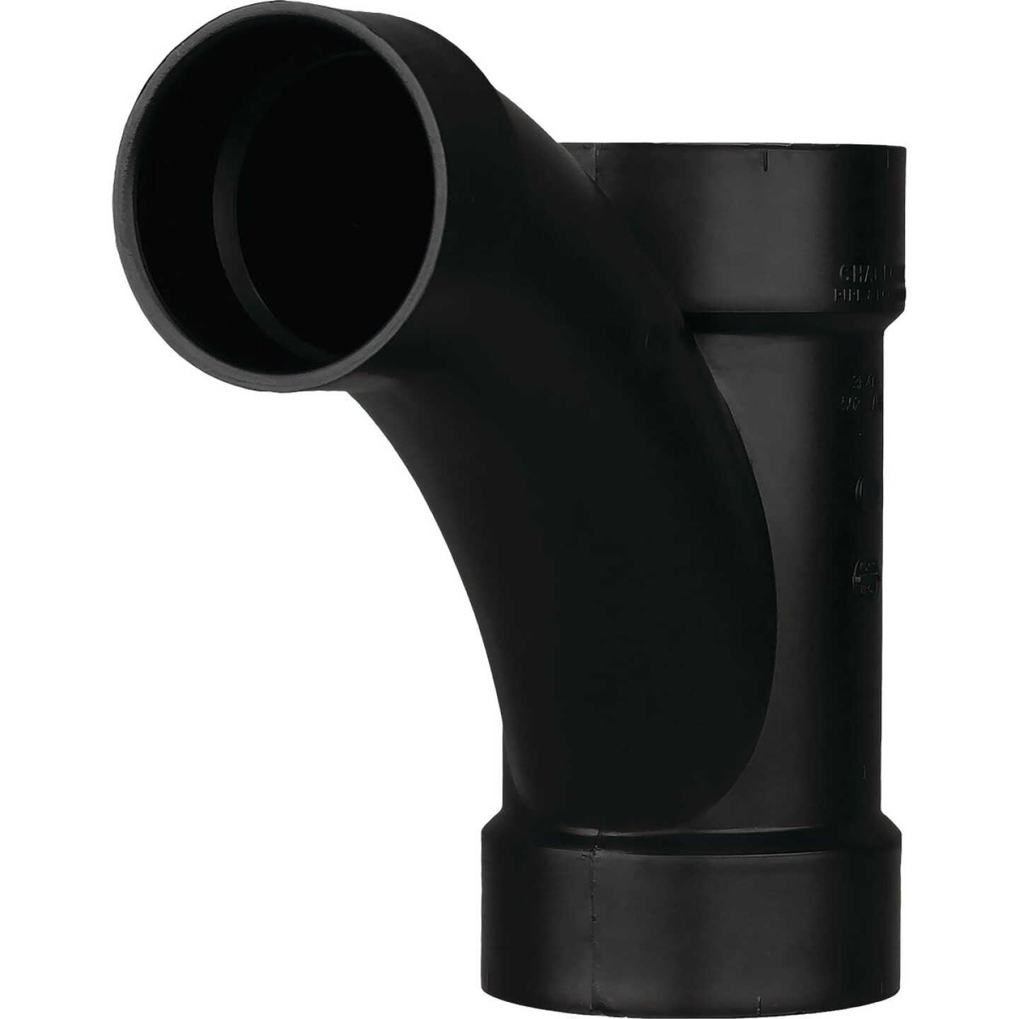 Charlotte Pipe 4 x 4 x 3 In. Hub x Hub x Hub Reducing Long Turn ABS Wye Image 1