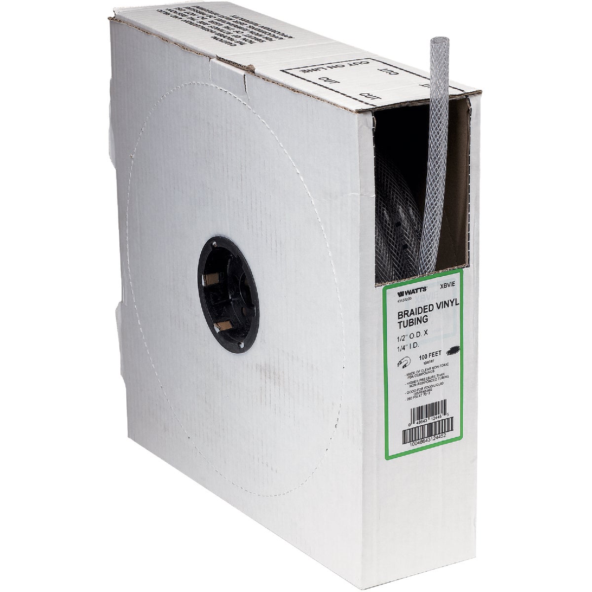 Abbott Rubber 7/8 In. x 5/8 In. x 100 Ft. Clear T12 Braided PVC Tubing