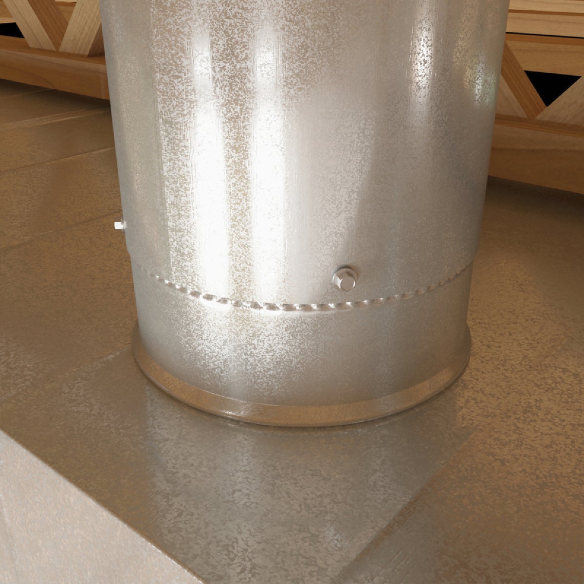 Imperial 30 Ga. 6 In. Galvanized Round Collar Image 2