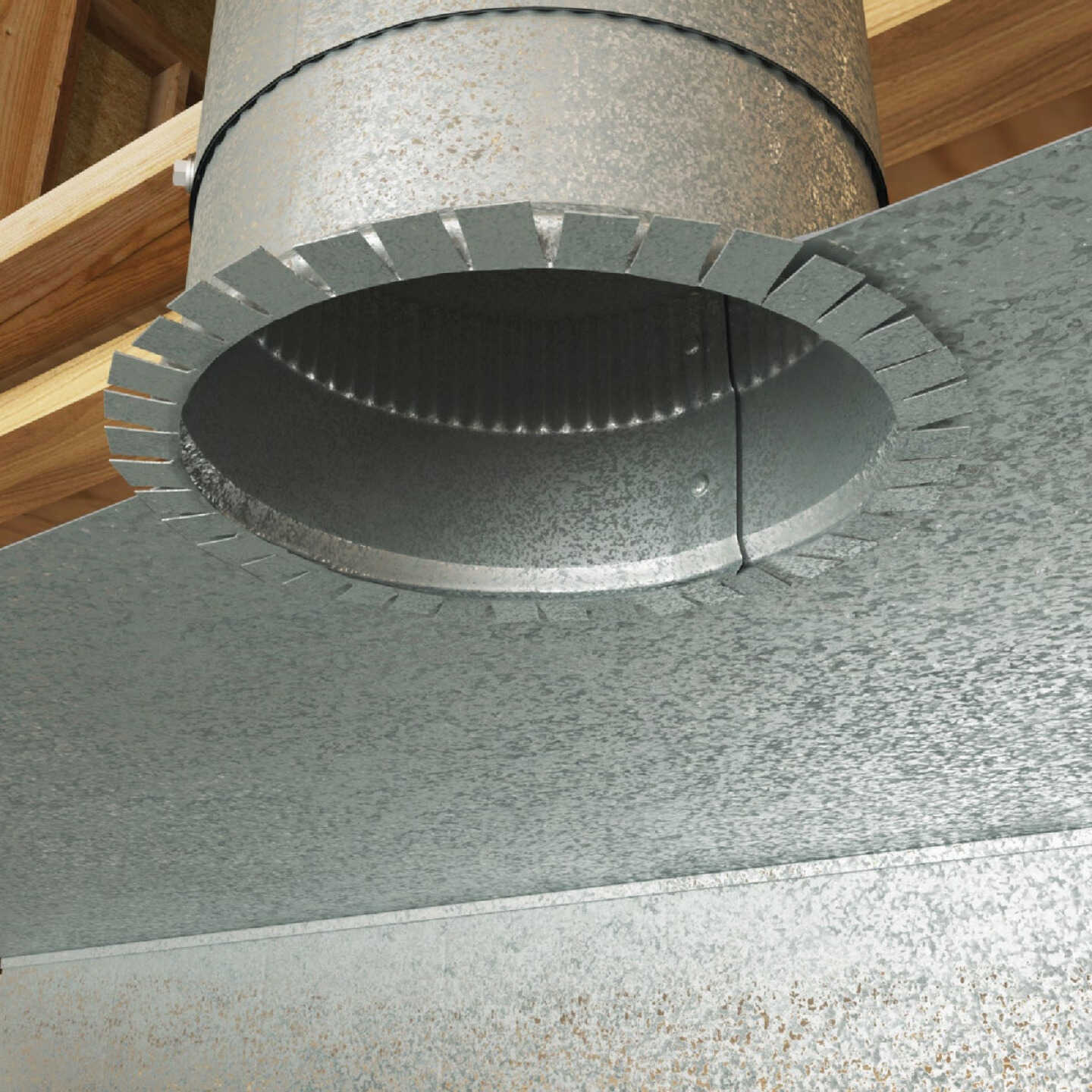 Imperial 30 Ga. 6 In. Galvanized Round Collar Image 3