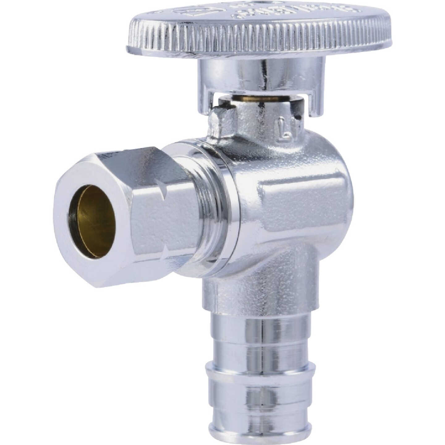 SharkBite 1/2 In. PEX-A x 3/8 In. Compression Angle Stop Valve Image 1