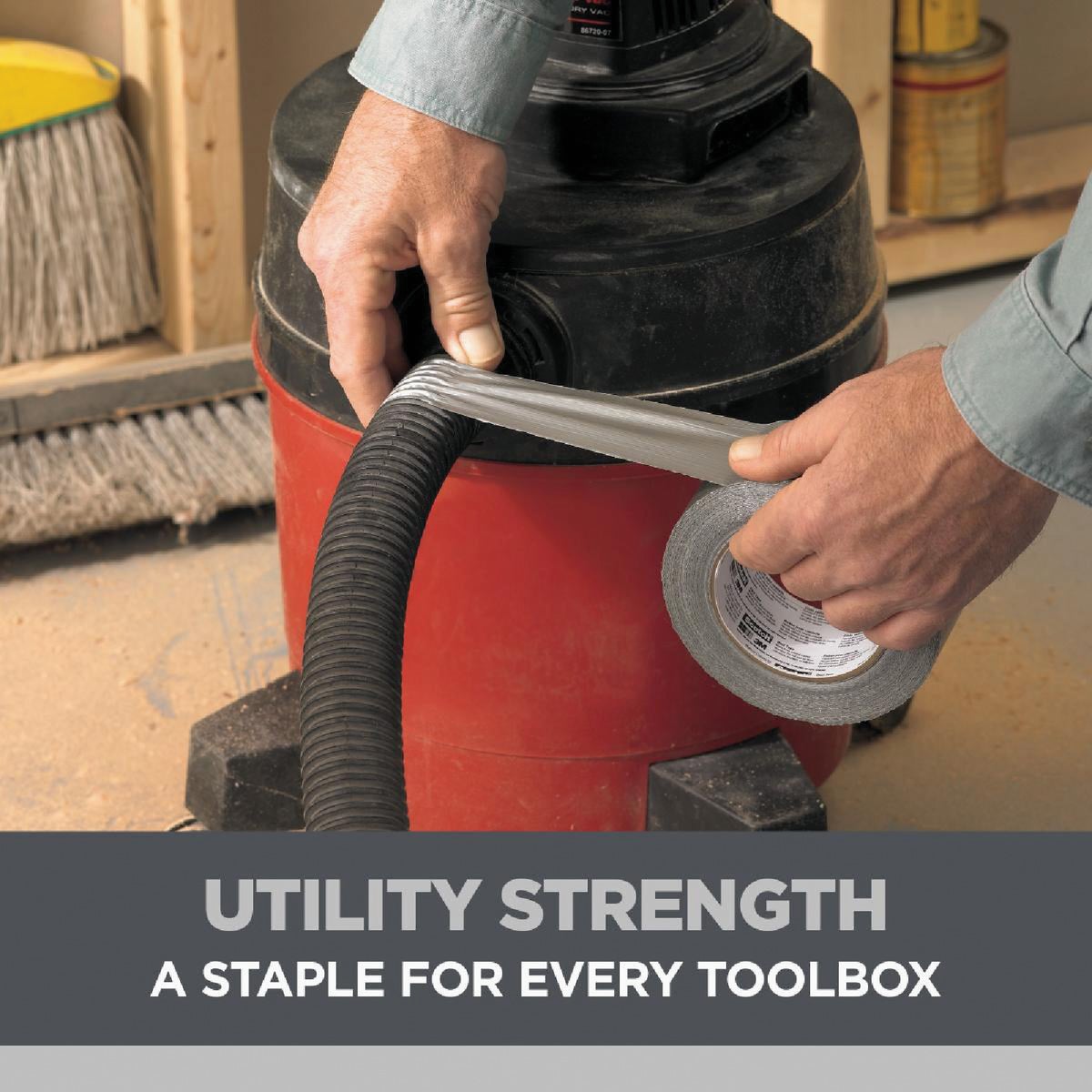 3M 1.88 In. x 20 Yd. Heavy Duty Duct Tape, Gray Image 3