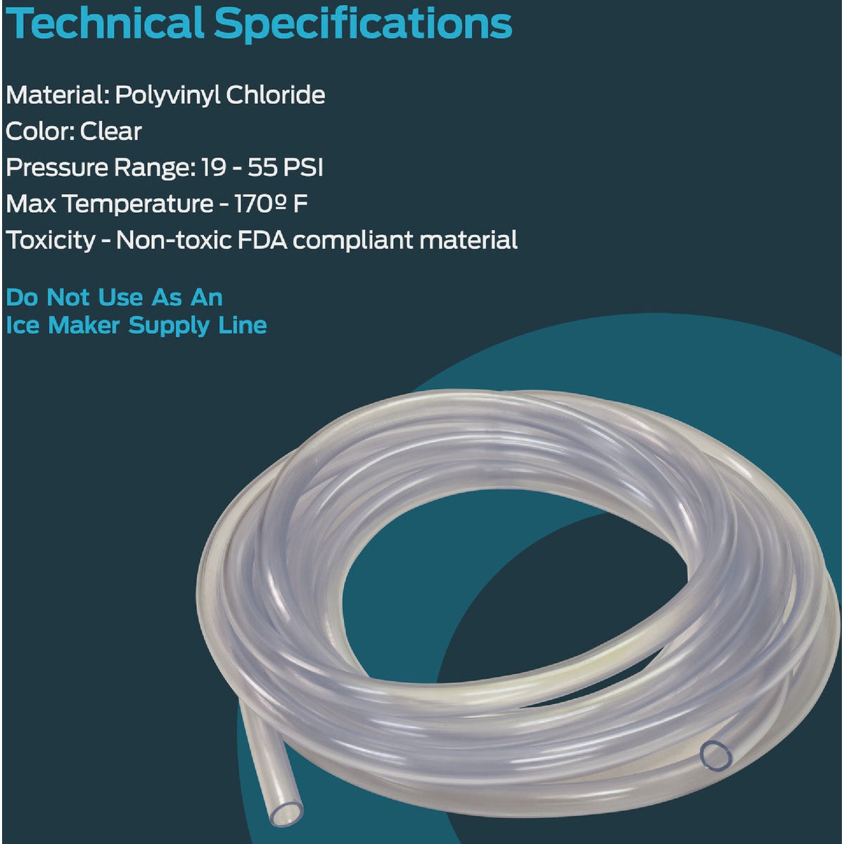 Eastman EZ-Flo 30 Ft. Clear Vinyl Tubing 1 In. ID x 1-1/4 In. OD Bulk Spool Image 4