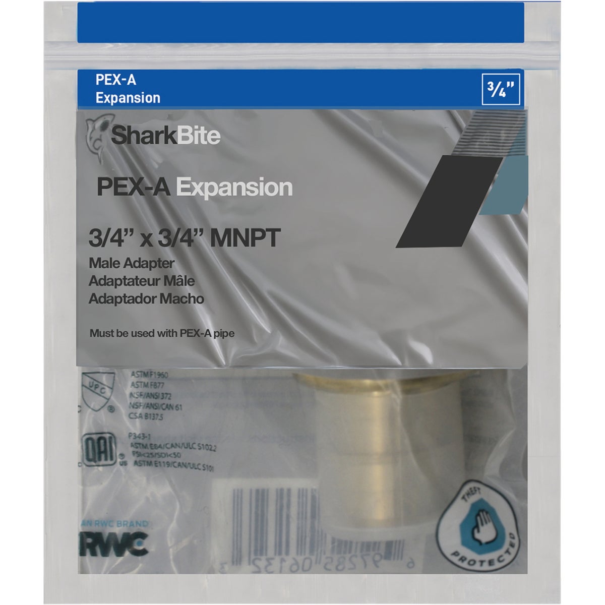 SharkBite PEX-A Brass 3/4 In. x 3/4 In. MNPT Adapter Image 2