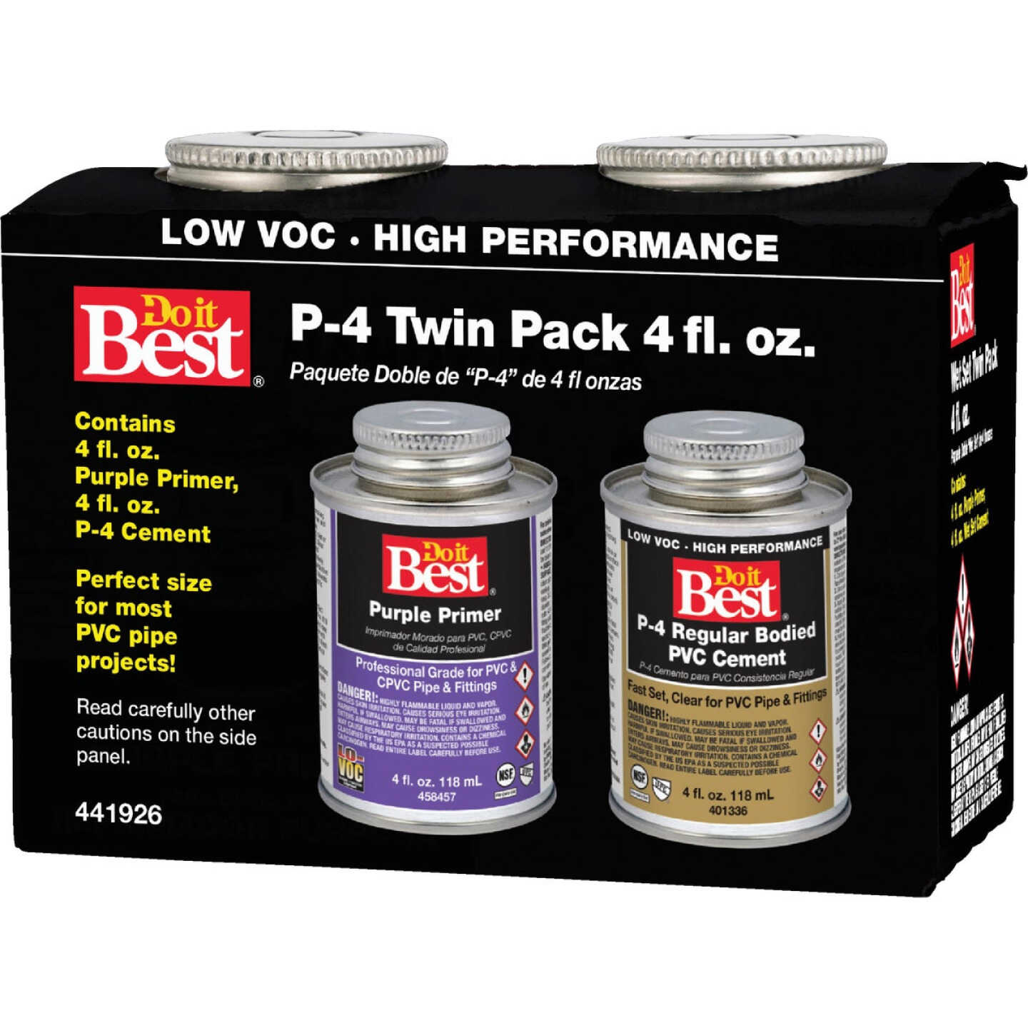 Do it Best 4 Oz. Regular Bodied Purple PVC Cement Image 1