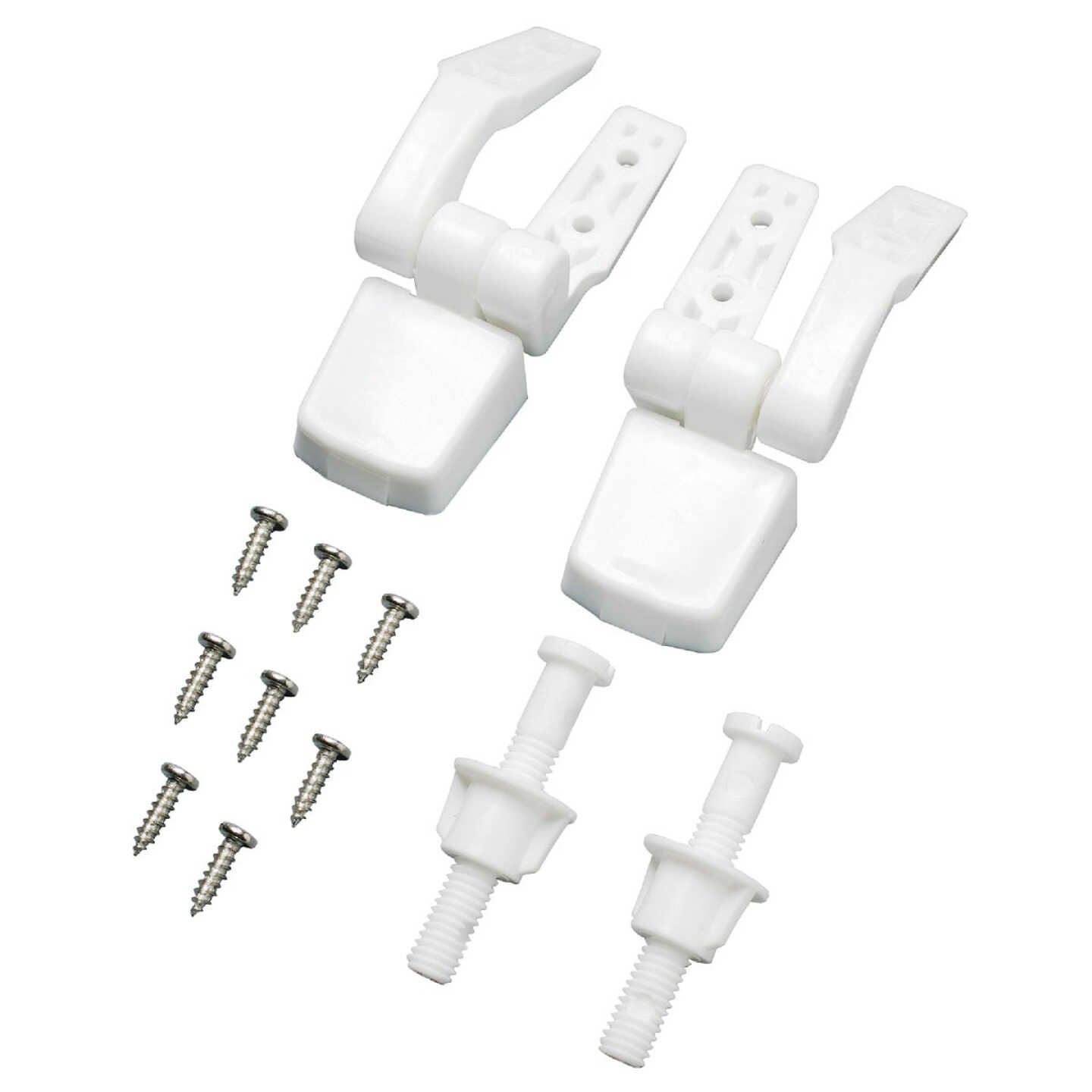 Do it Best White Plastic Top Mount Toilet Seat Hinge Image 1