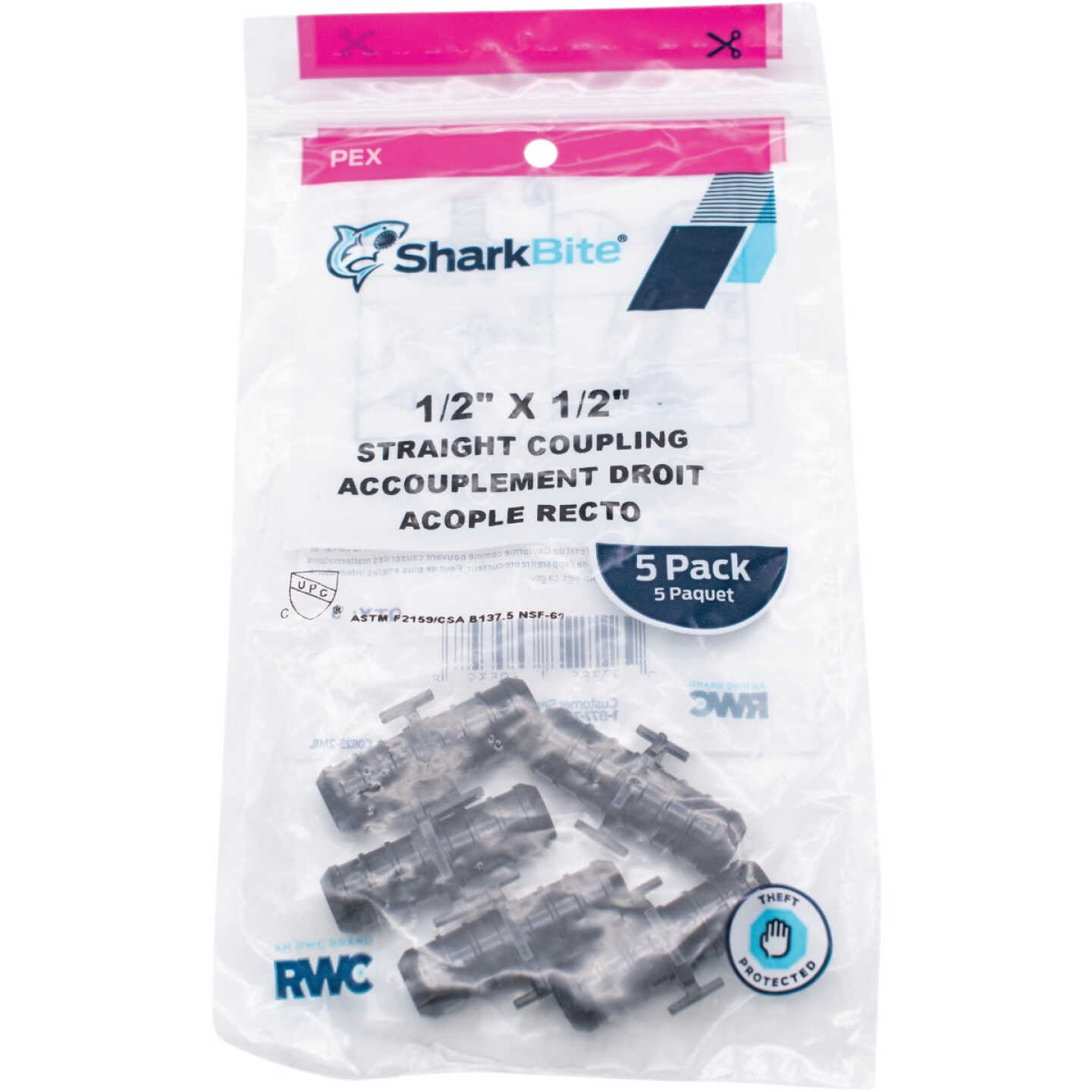 SharkBite PEX-B 1/2 In. Poly Alloy Barb Coupling (5-Pack) Image 2