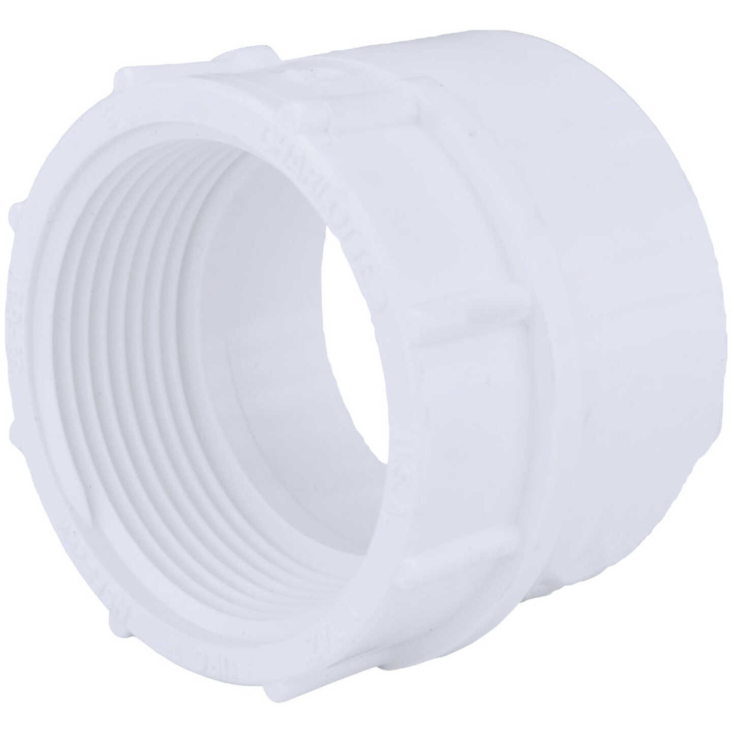 Charlotte Pipe 1-1/2 In. Hub x 1-1/2 In. FPT Schedule 40 DWV PVC Adapter Image 1