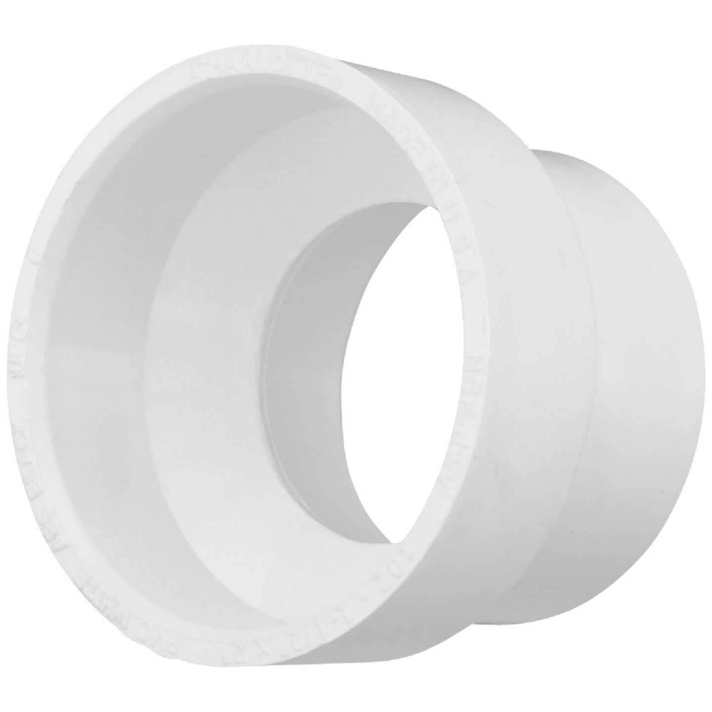 Charlotte Pipe 2 In. Hub x 1-1/2 In. Hub Schedule 40 DWV Reducing PVC Coupling Image 1