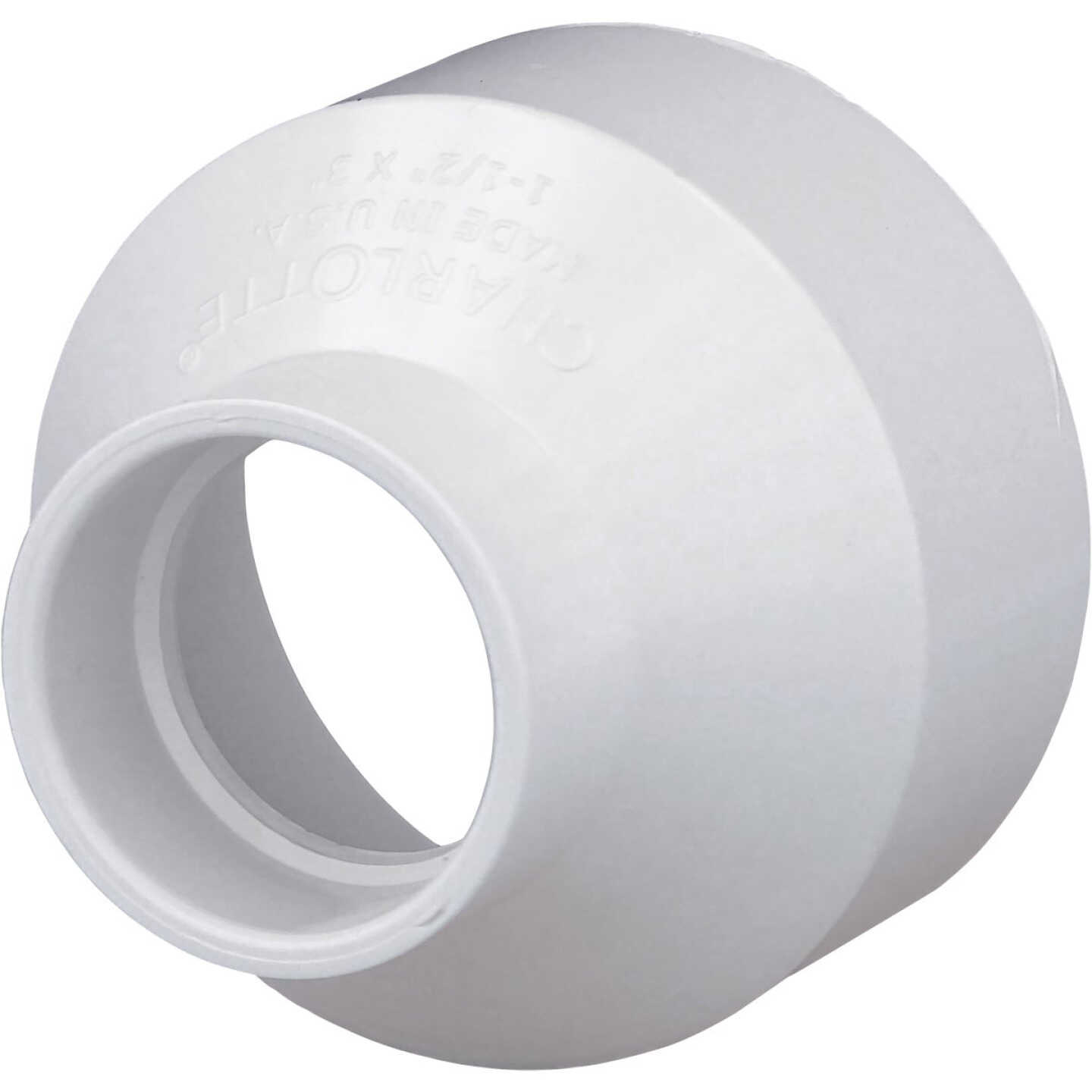 Charlotte Pipe 3 In. Hub x 1-1/2 In. Hub Schedule 40 DWV Reducing PVC Coupling Image 1