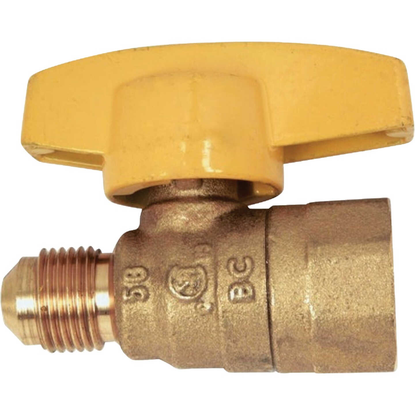 Dormont 5/8 In. OD Male Flare x 1/2 In. FIP Forged Brass Gas Shutoff Valve Image 1