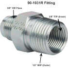Dormont 3/8 In. OD Flare x 1/2 In. MIP (tapped 3/8 In. FIP) Zinc-Plated Carbon Steel Adapter Gas Fitting Image 1