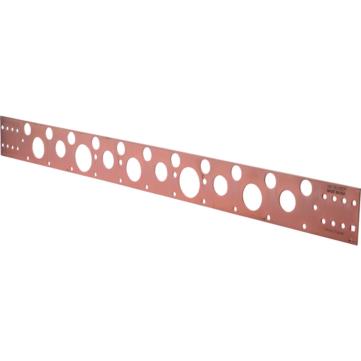 HoldRite 20 In. Copper-Bonded Flat Bracket for 1/2 In., 3/4 In. or 1 In. Pipe