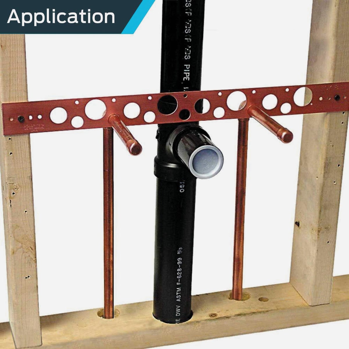 HoldRite 20 In. Copper-Bonded Flat Bracket for 1/2 In., 3/4 In. or 1 In. Pipe Image 4