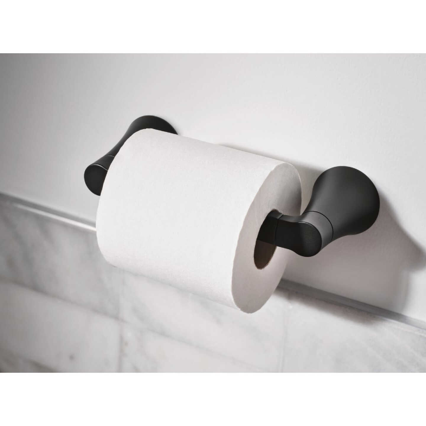 Moen Mikah Wall Mount Pivoting Paper Holder, Matte Black Image 2