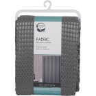 Zenna Home 70 In. x 72 In. Steel Gray Luxury Spa Waffle Shower Curtain Image 1