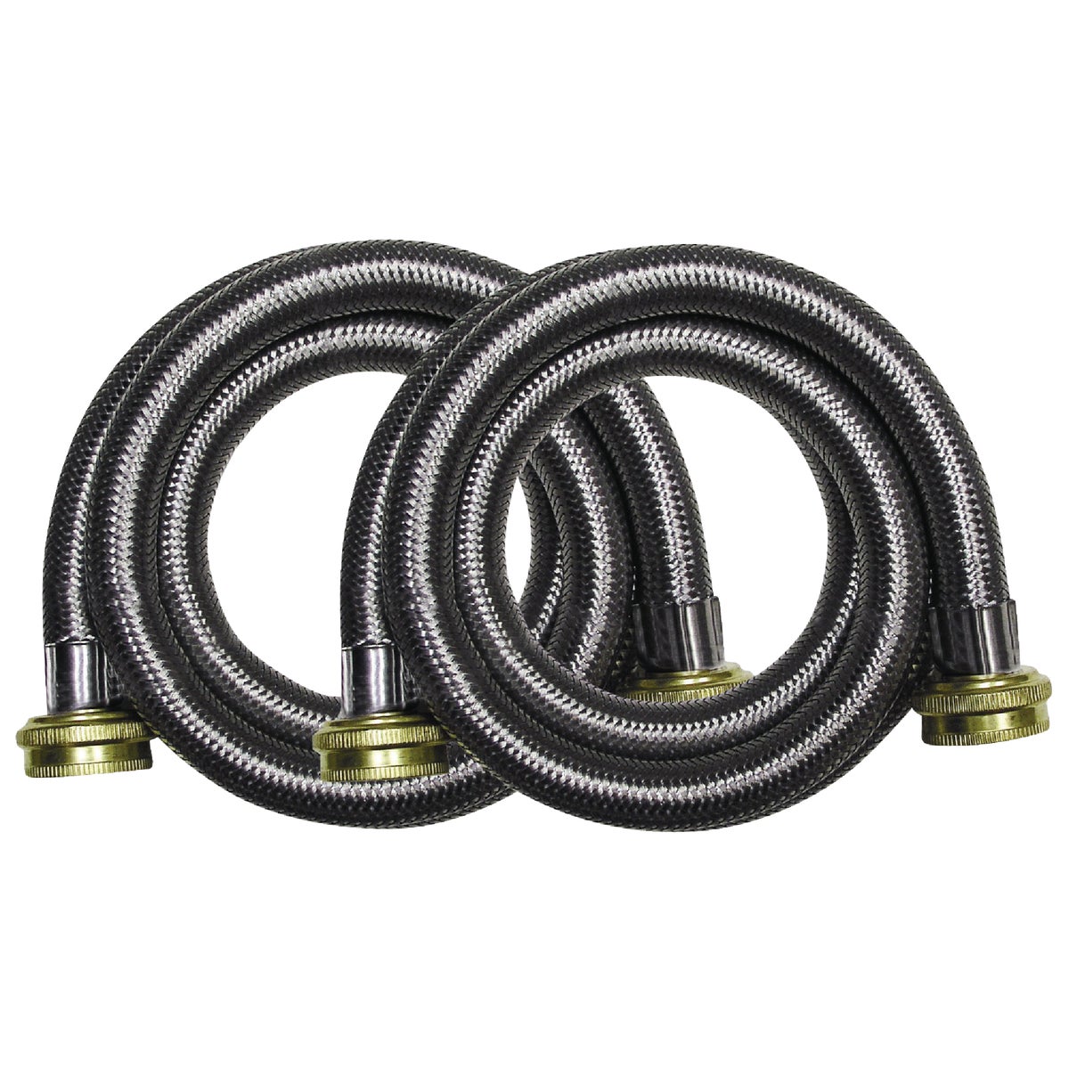 ProLine 3/4 In. FHT x 3/4 In. FHT x 60 In. Braided Stainless Steel Washing Machine Connector - Dual Pack