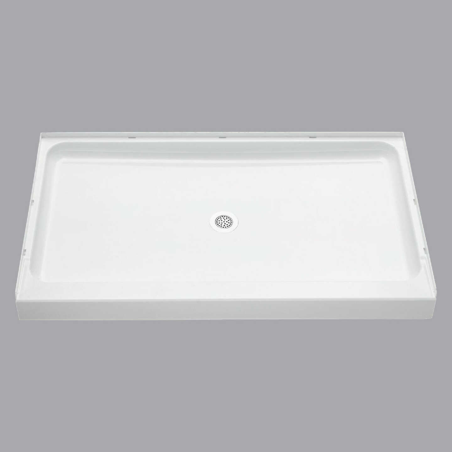 Sterling Ensemble 60 In. W x 34 In. D Center Drain Shower Pan in White Image 1