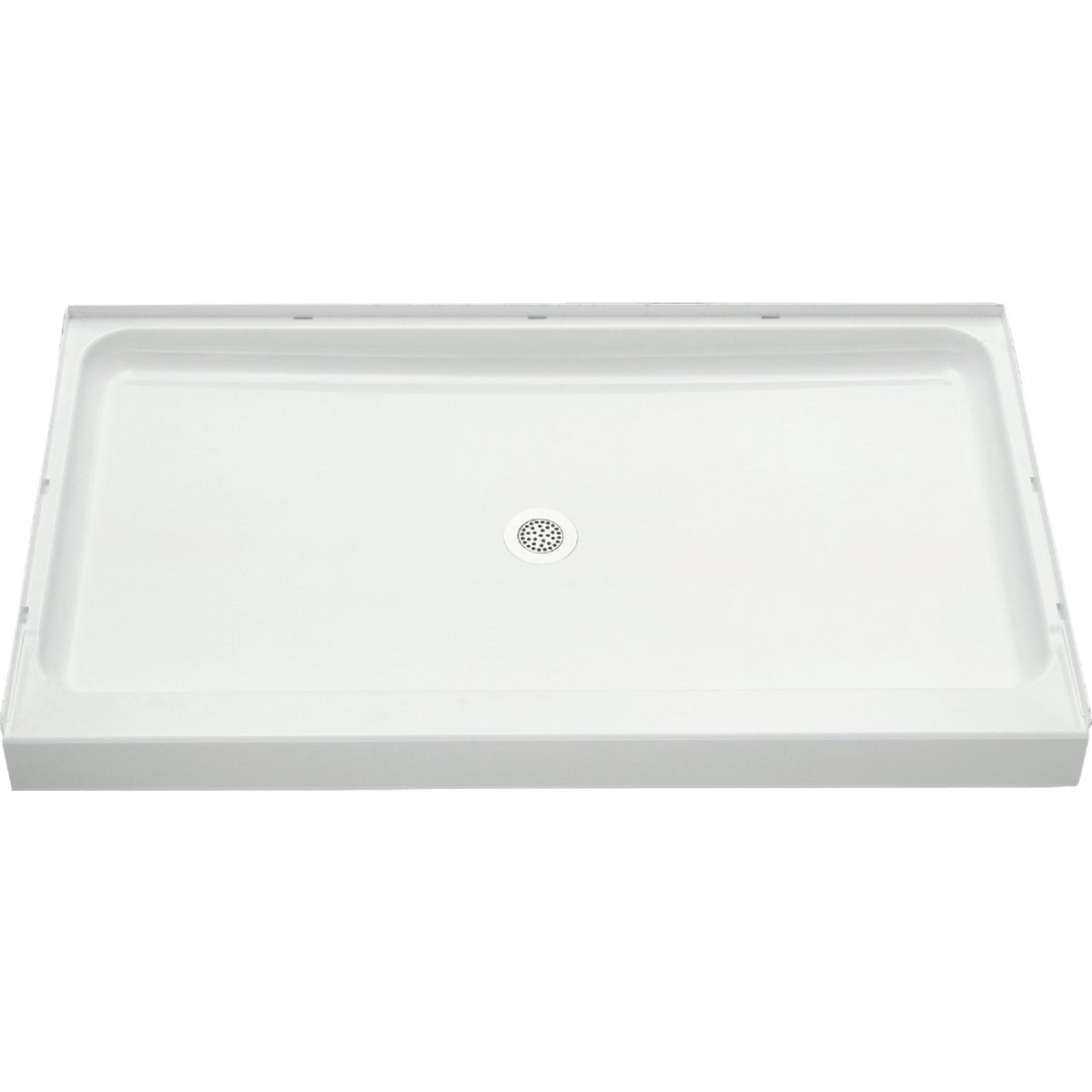 Sterling Ensemble 60 In. W x 34 In. D Center Drain Shower Pan in White Image 4