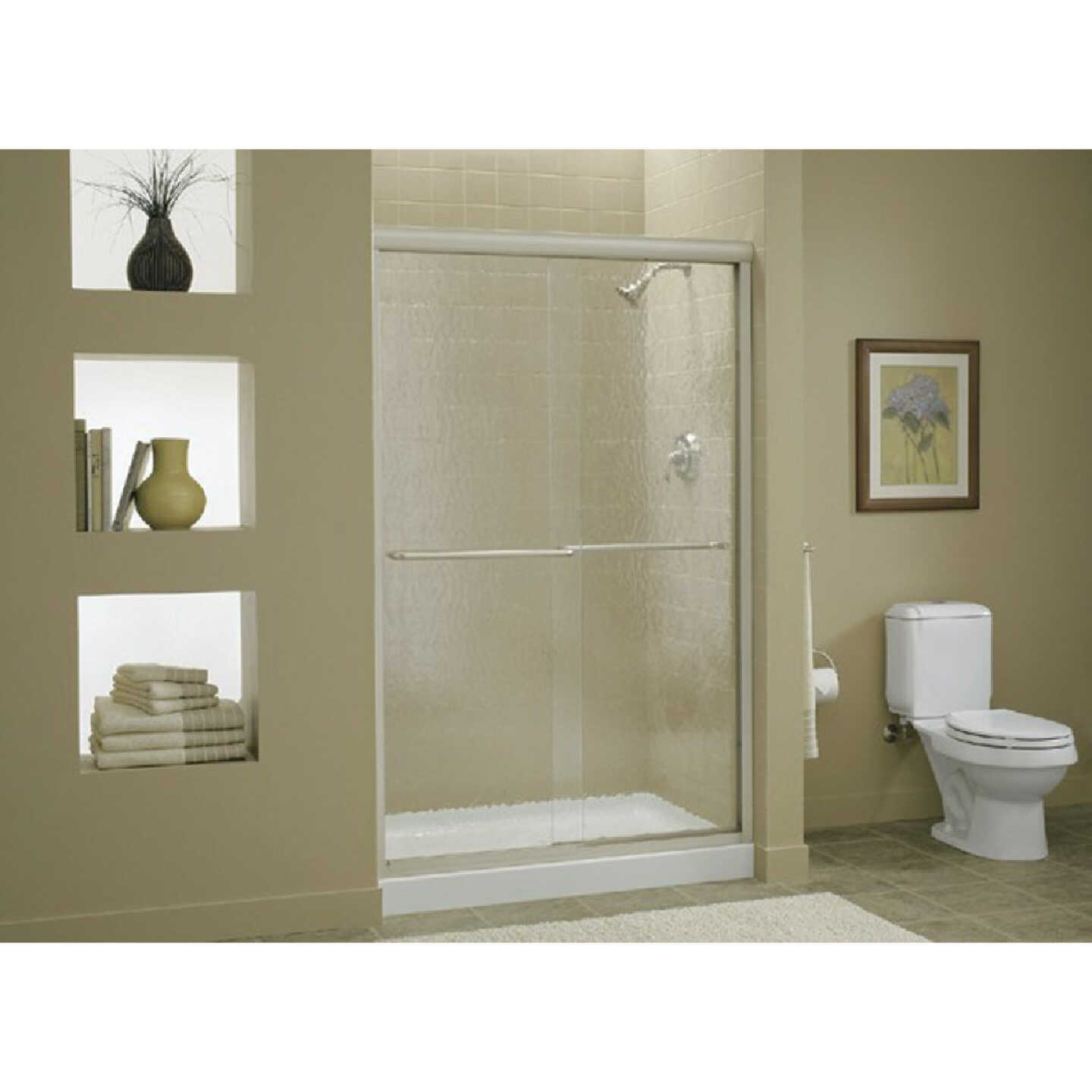 Sterling Finesse 47-5/8 In. W. X 70-5/16 In. H. Chrome Frameless Clear Sliding Shower Door Image 1