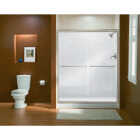 Sterling Finesse 59-5/8 In. W. X 70-5/16 In. H. Nickel Frameless Clear Sliding Shower Door Image 2