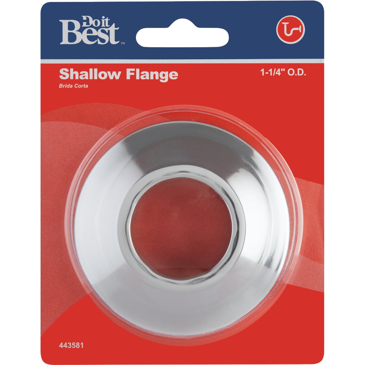 Do it Best 1-1/4 In. OD Shallow Flange, Chrome Image 2