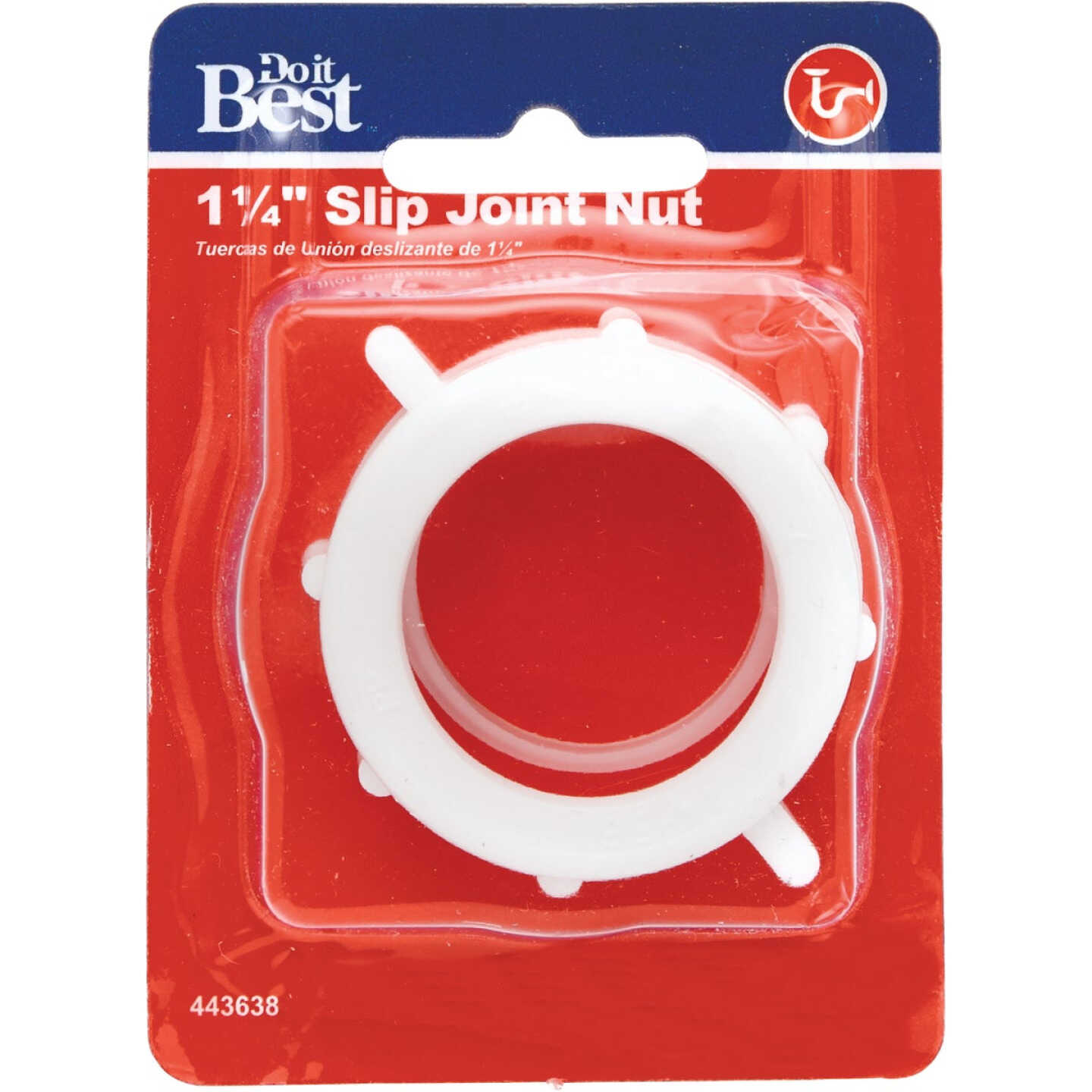 Do it Best 1-1/4 In. White Plastic Slip Joint Nut Image 2