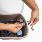 Fluidmaster Perfect Fit Premium Brushed Nickel Tank Lever with Plastic Telescoping Arm Image 2