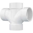 Charlotte Pipe 3 In. Double Sanitary DWV PVC Tee Image 1