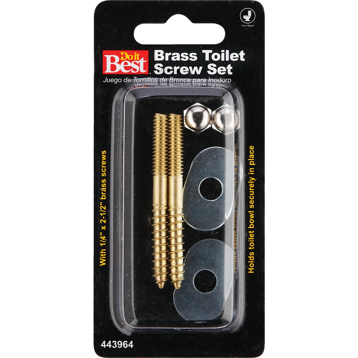 Do it Best 1/4 In. x 2-1/2 In. Solid Brass Toilet Screws  Image 2