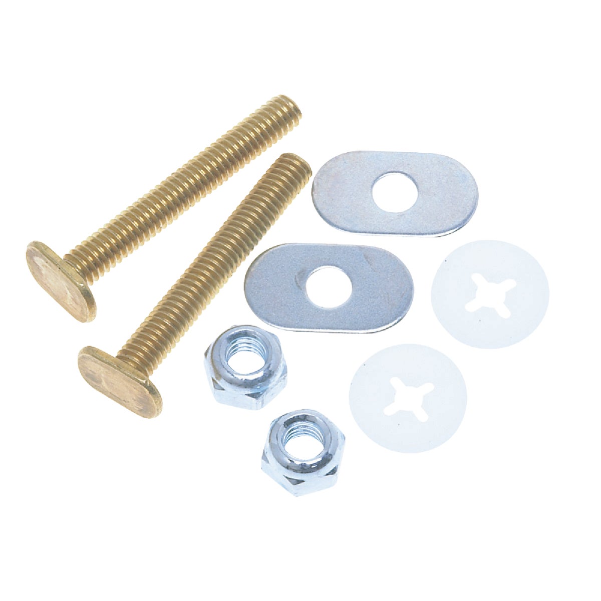 Do it Best 1/4 In. Brass Toilet Bolt Set