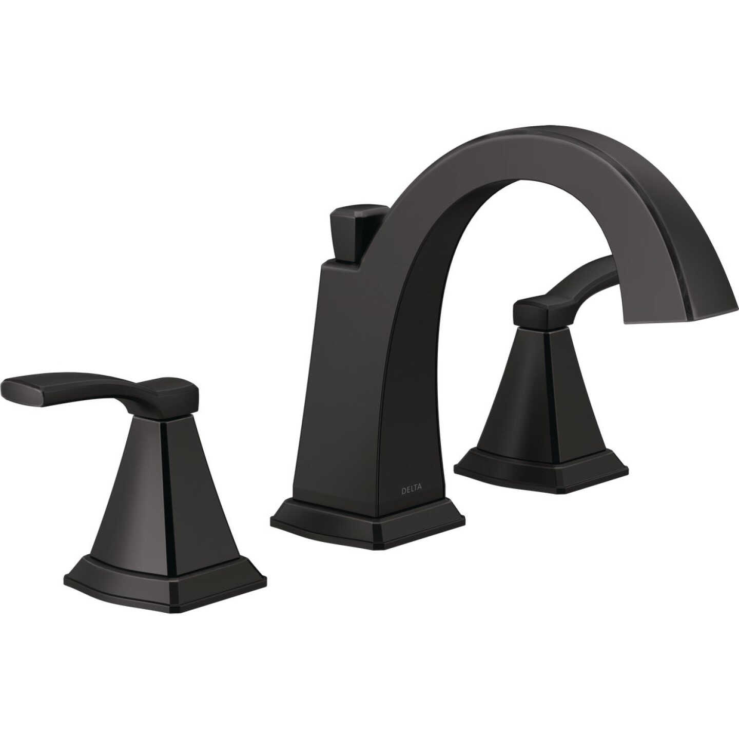 Delta Flynn 2-Handle Widespread Bathroom Faucet, Matte Black Image 1