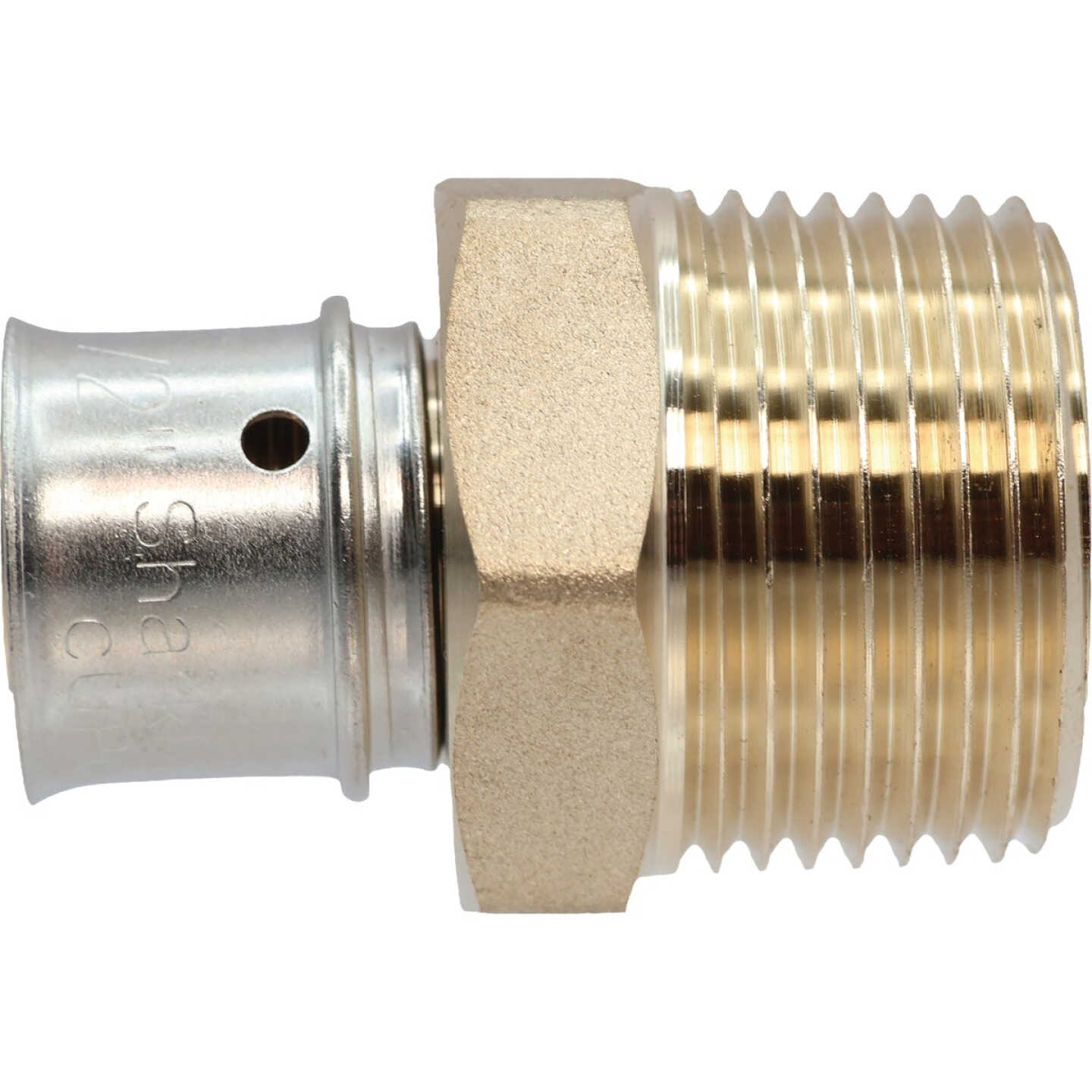 SharkBite 3/4 In. x 3/4 In. FNPT PEX Press Brass Adapter Image 1