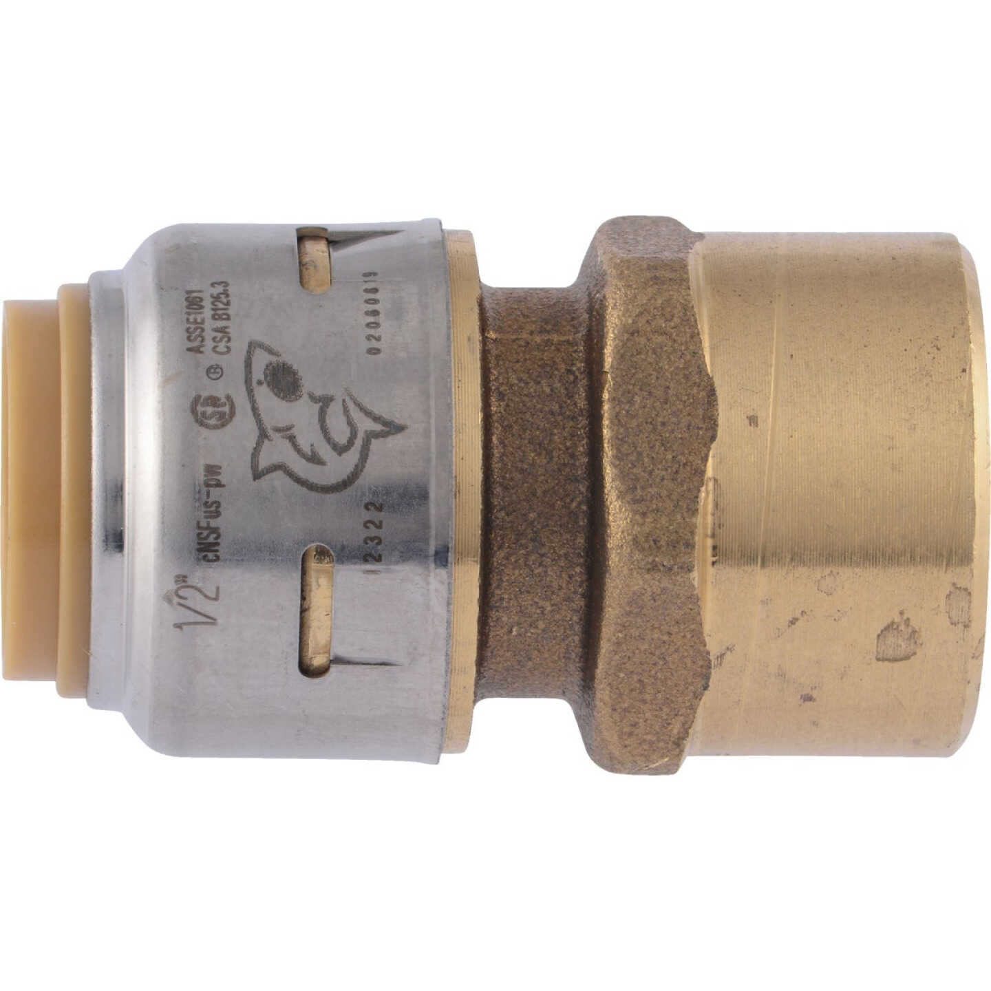 SharkBite 1/2 In. x 1/2 In. FNPT Straight Brass Push-to-Connect Female Adapter (4-Pack) Image 5