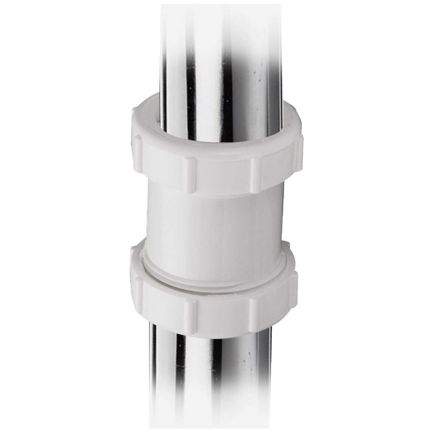 Keeney 1-1/2 In. White Polypropylene Straight Extension Coupling Image 2