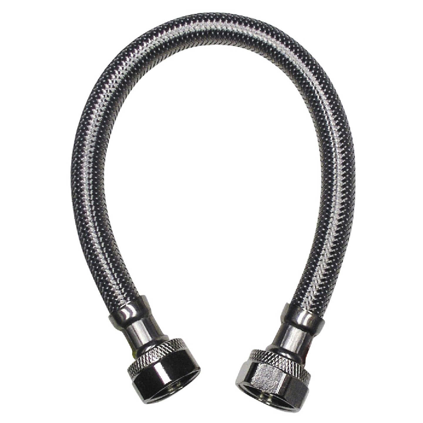 Do it Best 1/2 In. F X 1/2 In. F X 30 In. L. Braided Stainless Steel Faucet Supply Line Image 1