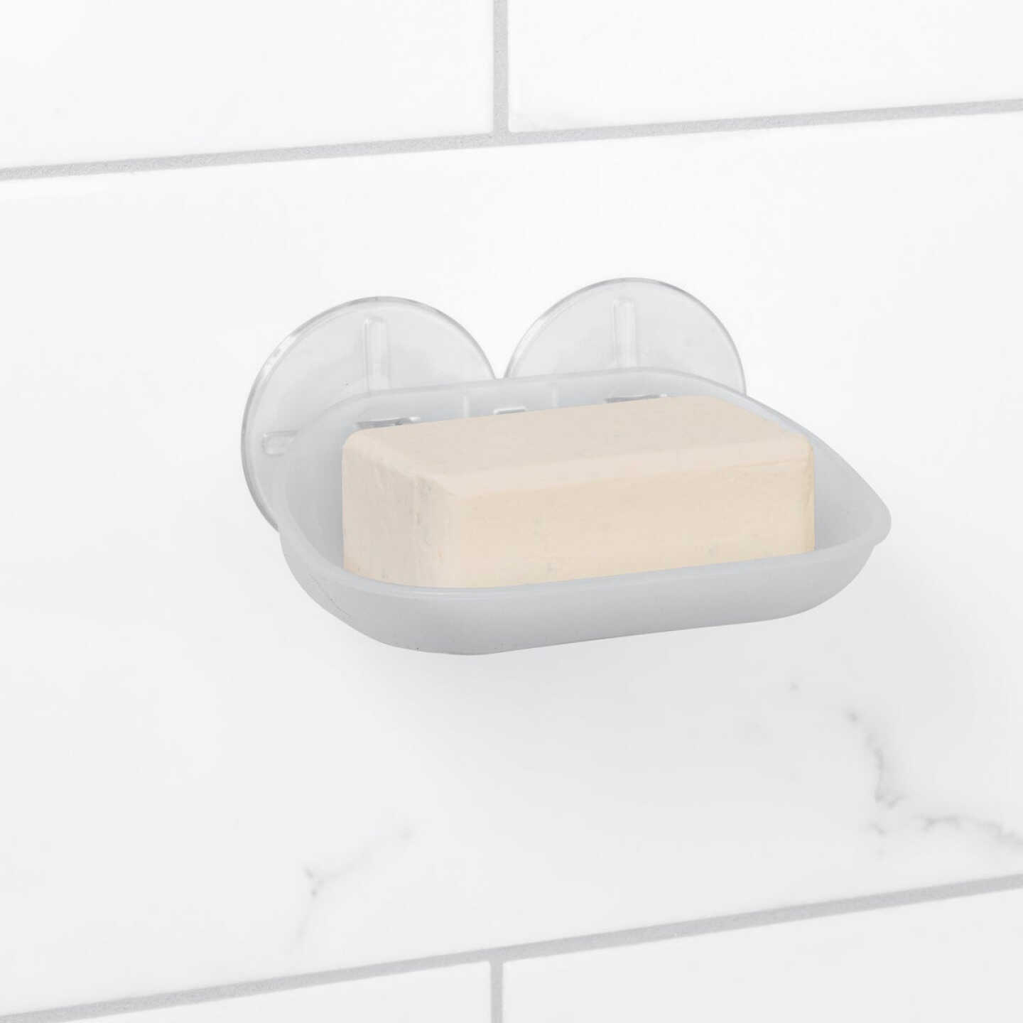 Zenith Zenna Home Frosted Finish Suction Soap Dish Image 2