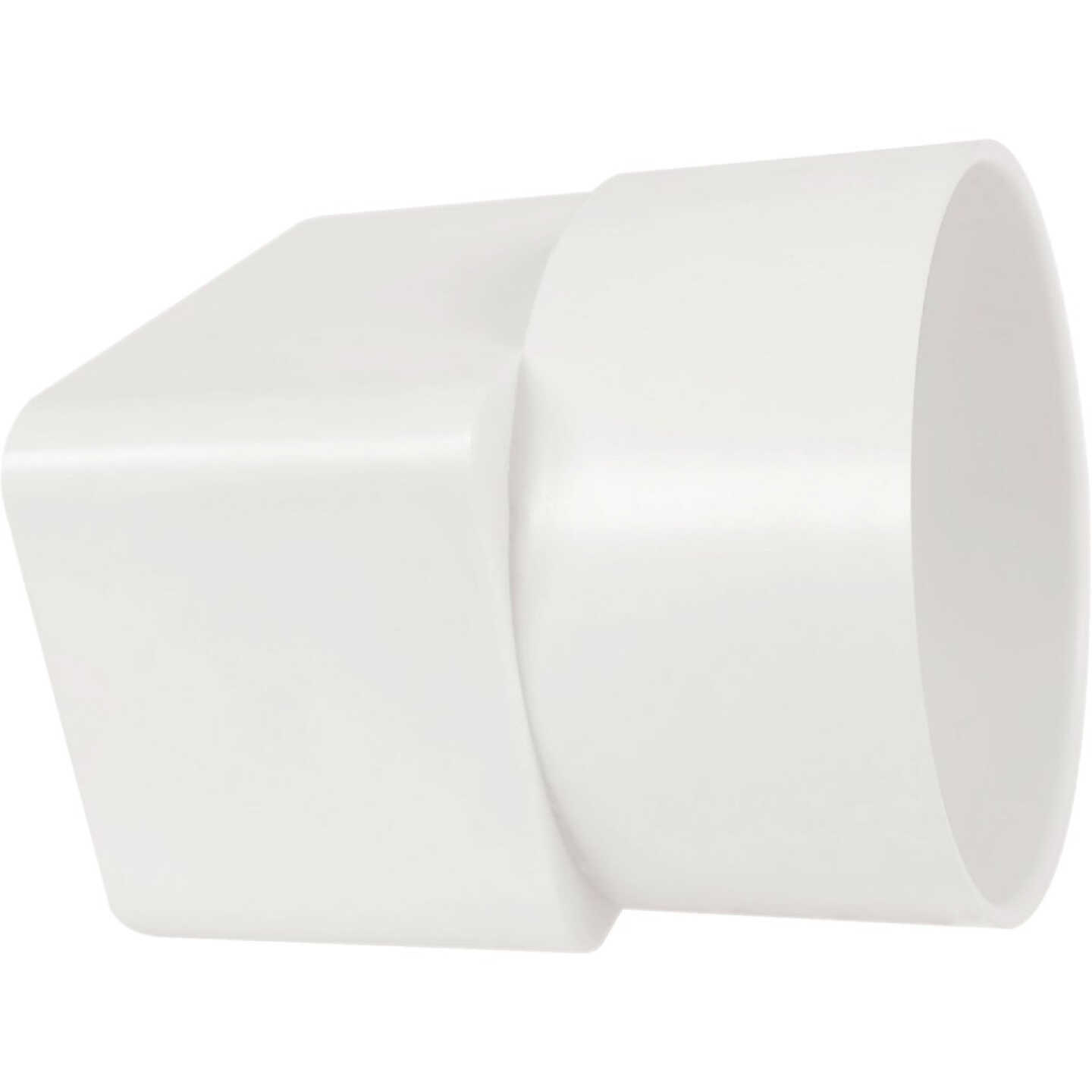 IPEX 2 In. x 3 In. x 3 In. Sewer and Drain White Styrene Downspout Adapter Image 1