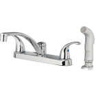 Homepointe 2 Decorative Lever Handle Kitchen Faucet, Chrome Image 1