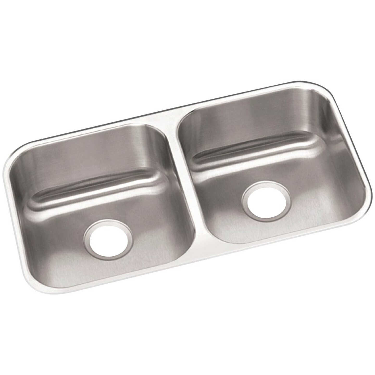 Elkay Dayton 31-3/4 In. x 18-1/4 In. x 8 In. Equal Double Bowl Undermount Kitchen Sink, Stainless Steel Image 1