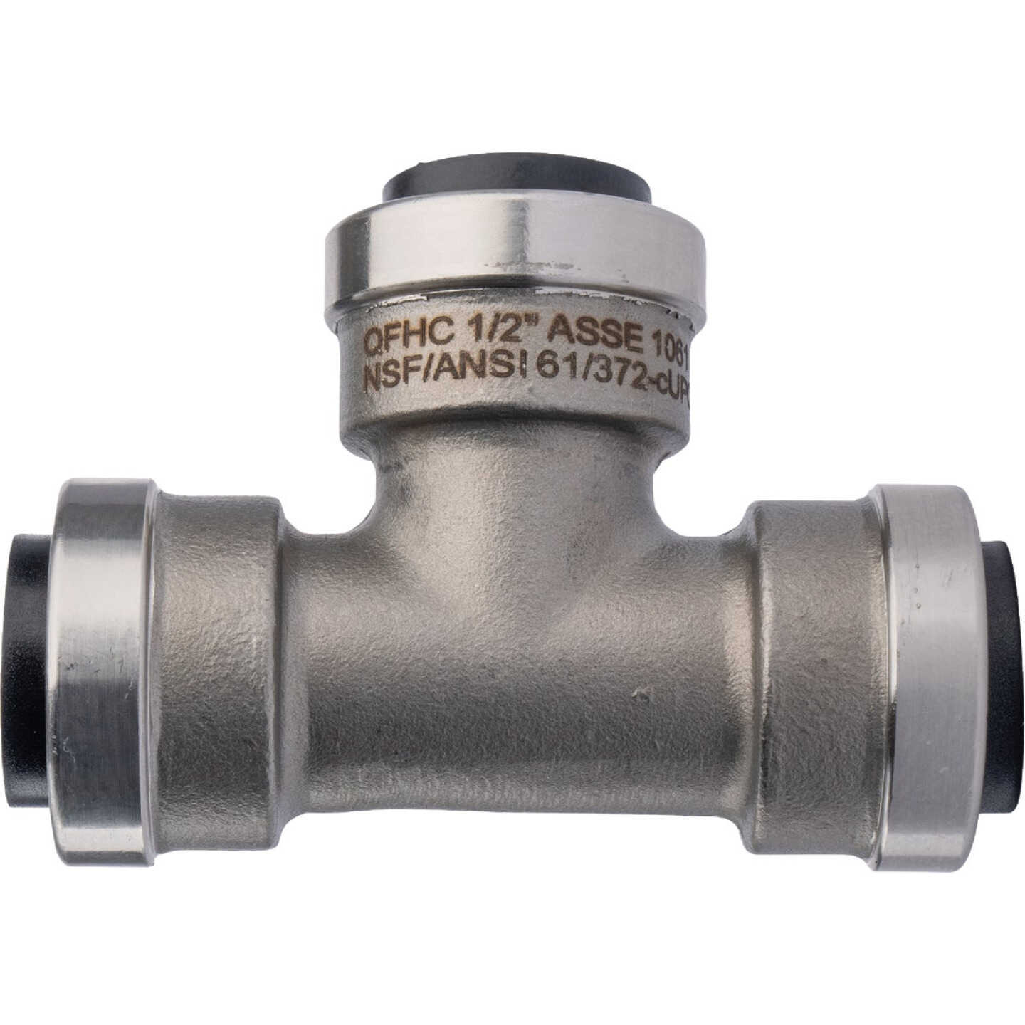 QuickFitting 1/2 In. x 1/2 In. x 1/2 In. Push-to-Connect Stainless Steel Tee Image 1