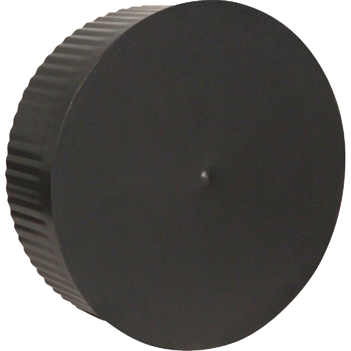 Imperial 7 In. Dia. 24 Ga. BE Crimp End Cap, Black