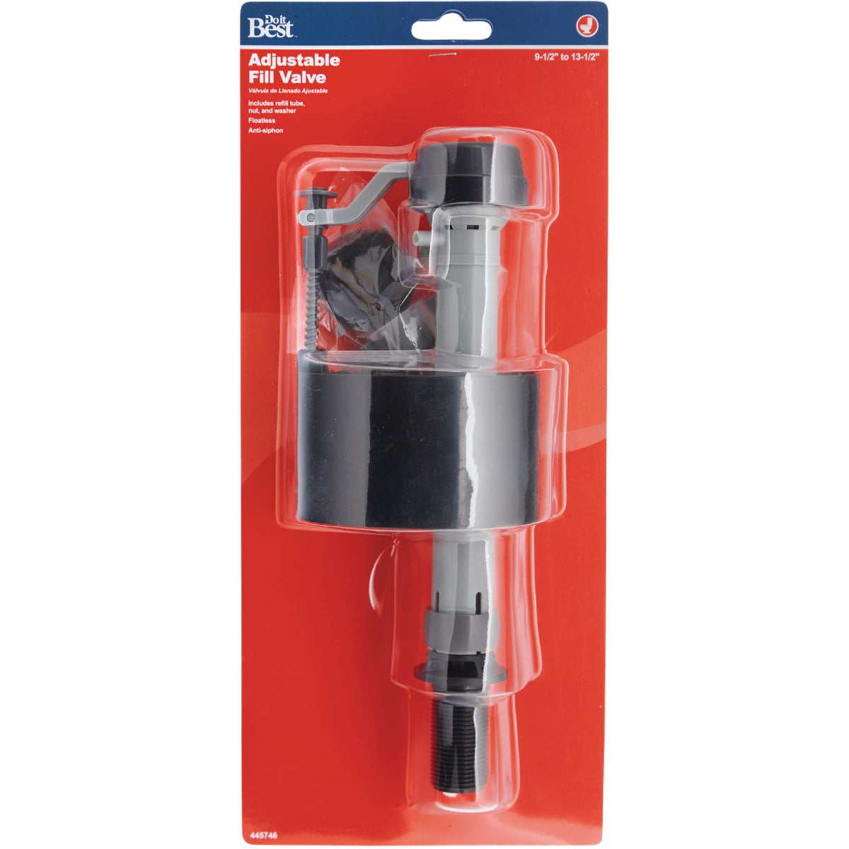 Do it Best Plastic 9-1/2 In. to 13-1/2 In. Adjustable Anti-Siphon Fill Valve Image 2