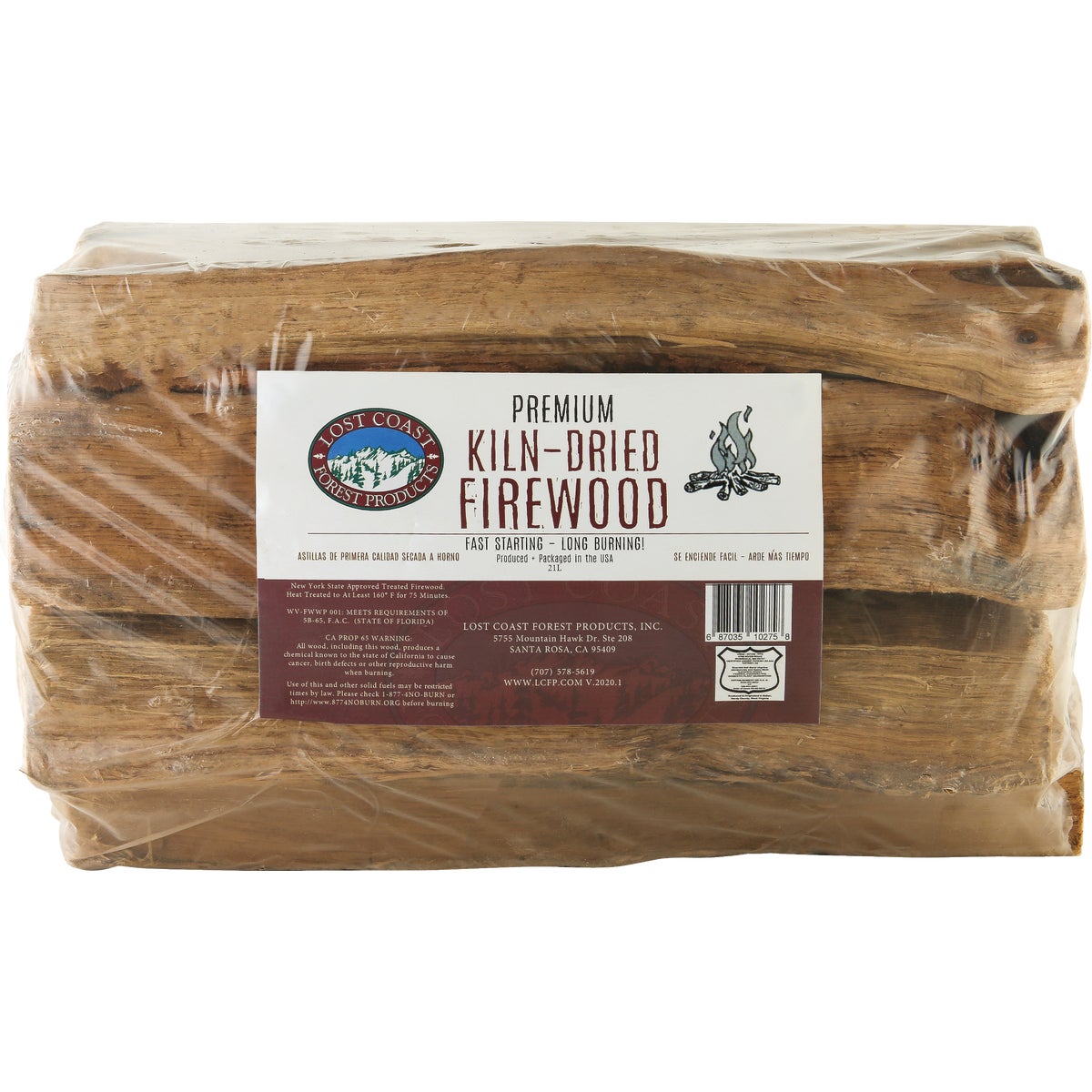 Lost Coast Kiln Dried Firewood, 0.75 Cu. Ft.
