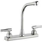 Homepointe 2 Lever Handle 8 In. Kitchen Faucet, Chrome Image 1